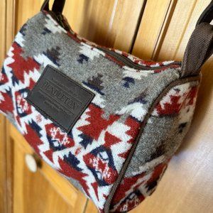 Pendleton Wool Crossbody Purse with Leather Strap, Mountain Majesty